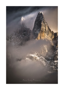 Vue sur les Drus - Massif du Mont Blanc (Janvier 2017)